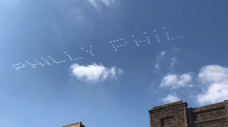 Philadelphia sky joins parade celebration